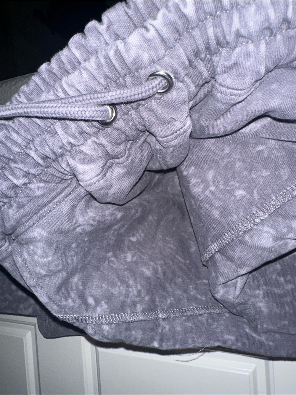 Lavender Grey Tie-Dye Drawstring pants